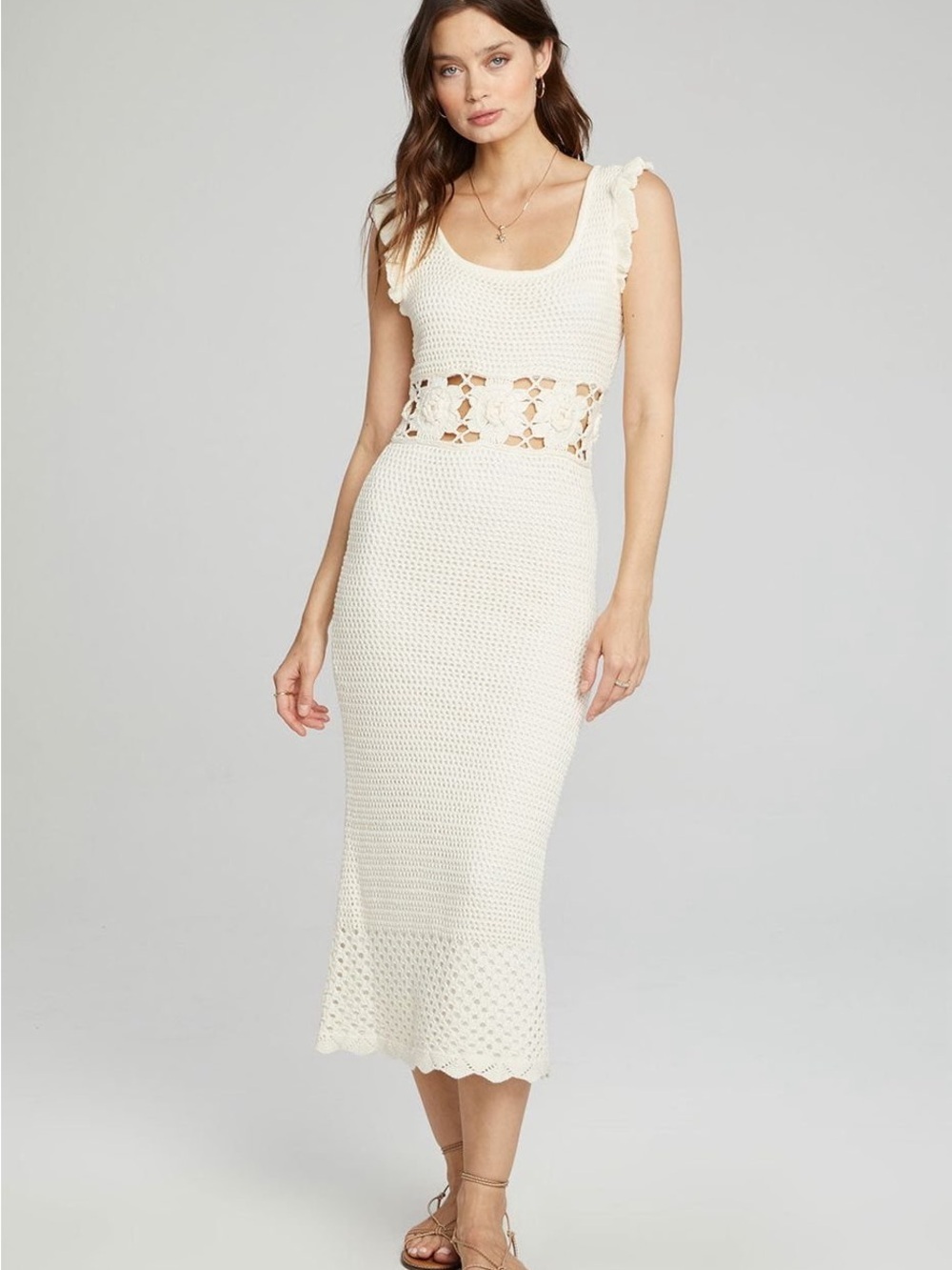 Saltwater Luxe Jetset Crochet Midi Dress
